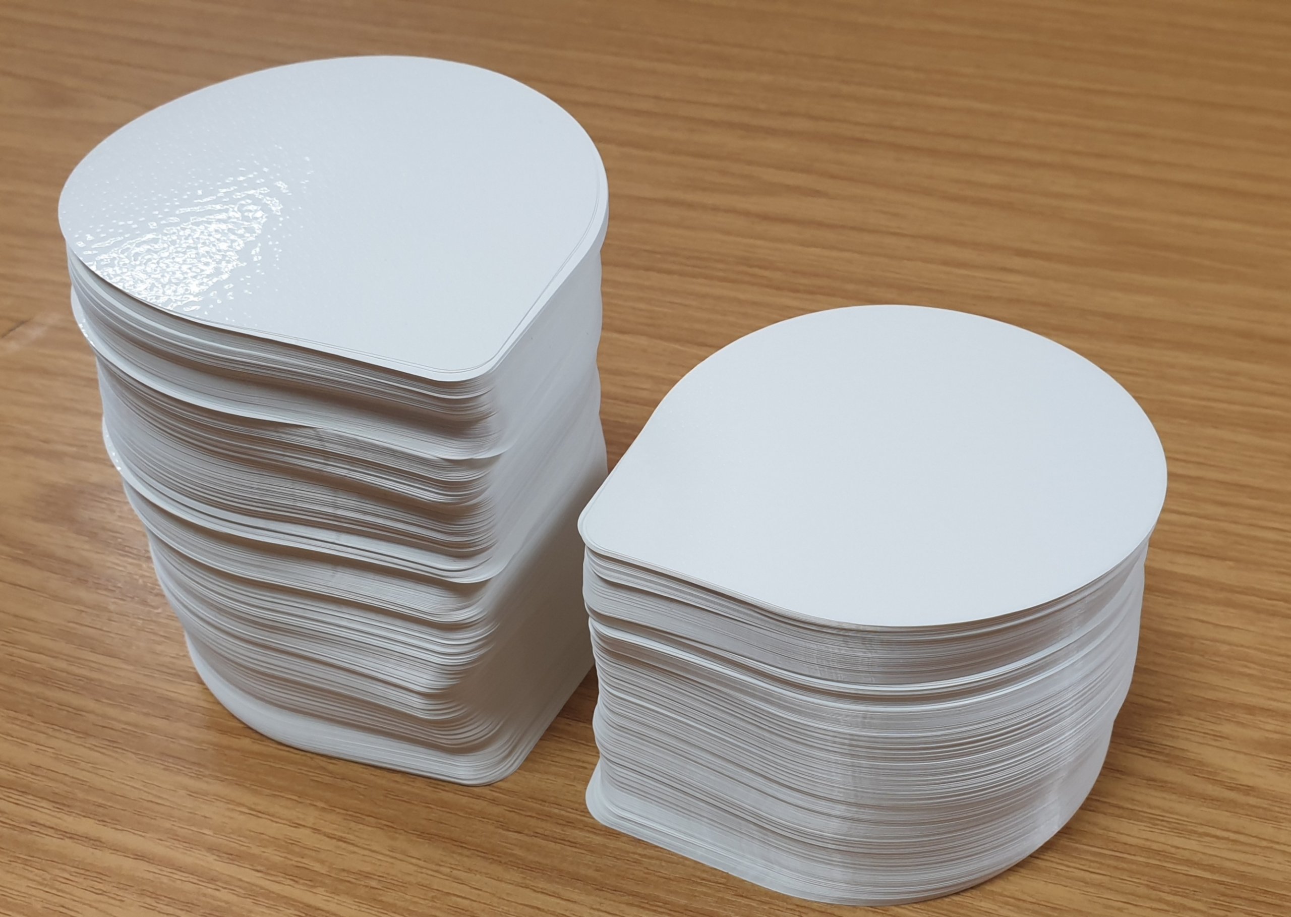 thinner guage material for lidding
